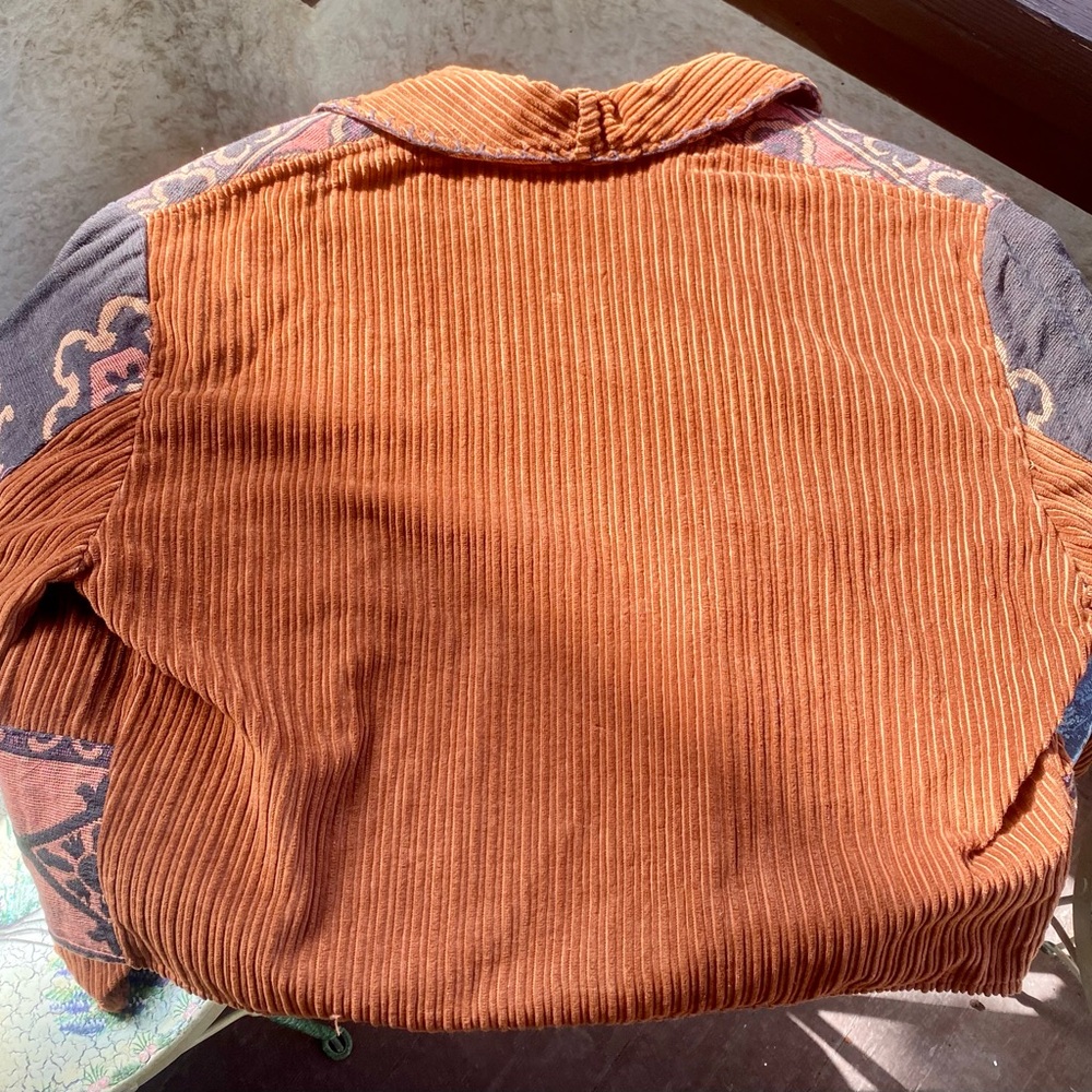 Vintage Flashback Cropped Jacket Patchwork Cordur… - image 2